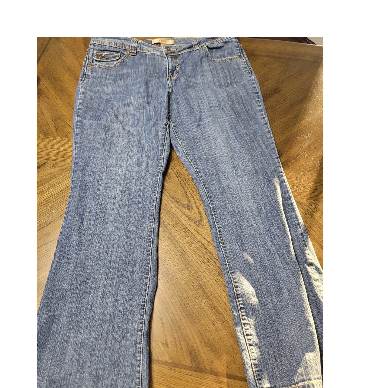 Motto Jeans Womens Size 14 Bootcut Mid Rise Y2k Pockets Medium Wash Denim Pants